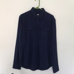 Dark Navy cotton shirt by River Island